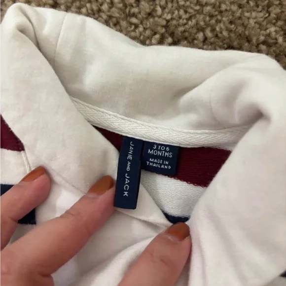 Janie & Jack Stripped Romper size 3-6 months - Picture 4 of 4